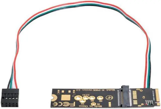 Alt view image 3 of 3 - NGFF Key-A/E WiFi Wireless Card to PCI-E M.2 NGFF Key-M NVME SSD Adapter for AX200 Wifi 6 Bluetooth 5.1