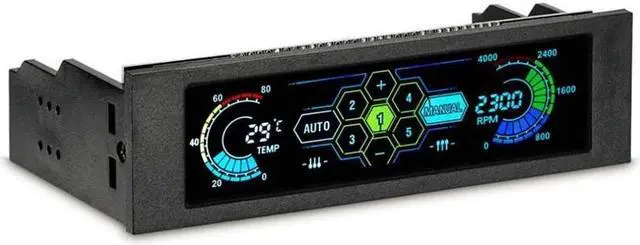 Main image of 5.25" Drive Bay PC Computer CPU Cooling LCD Front Panel Temperature Controller Fan Speed Control for Desktop Computer