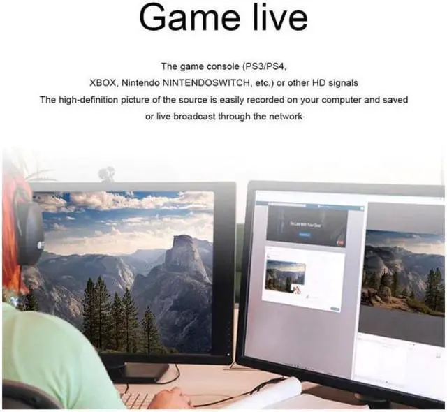 Alt view image 2 of 5 - HD-MI to USB-C Video Capture Card HD 1080P Type C to HD-MI Video Capture Board Game Record Live Streaming Broadcast
