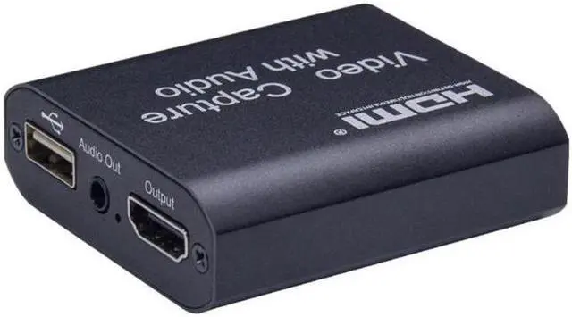 Alt view image 2 of 6 - 1080P 4K HDMI Video Capture Device HDMI to USB 3.0 Video Capture Card with 3.5mm Stereo Output for PC OBS Live Broadcast