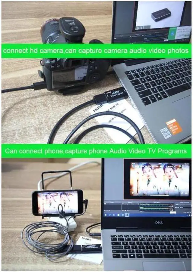 Alt view image 5 of 6 - HDMI Video Capture Card Audio Video Capture Card HDMI to USB2.0 1080P Record DSLR Action Cam to PC HD Live Broadcasting