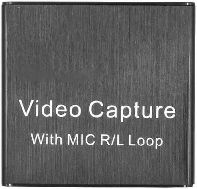 Alt view image 3 of 6 - Portable Video Capture Card Mic In Audio Out 1080p USB 2.0 Video Grabber Record Box for Live Streaming Video Recording