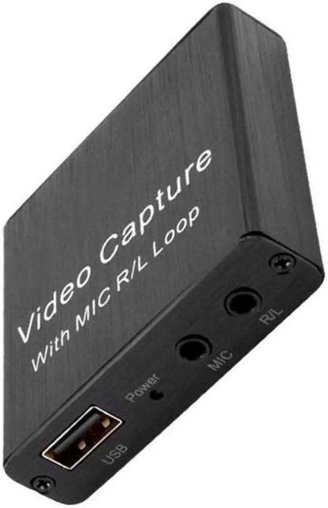 Alt view image 4 of 6 - Portable Video Capture Card Mic In Audio Out 1080p USB 2.0 Video Grabber Record Box for Live Streaming Video Recording