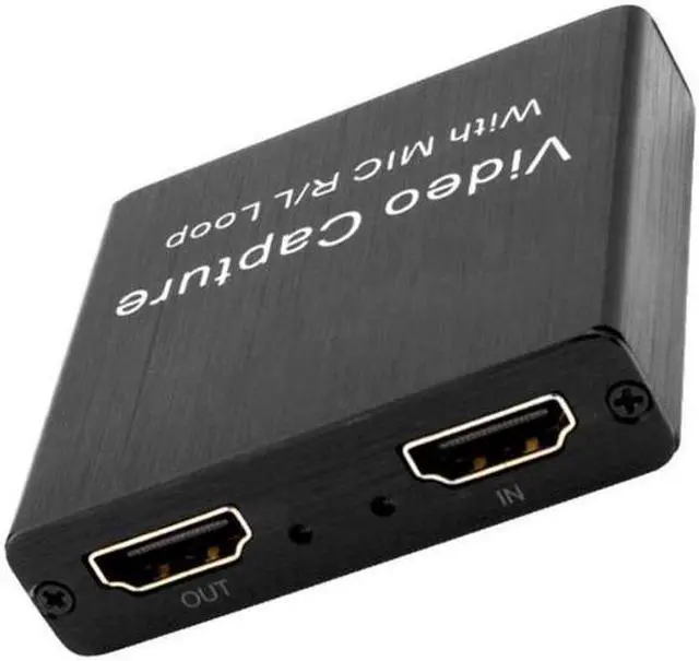 Alt view image 5 of 6 - Portable Video Capture Card Mic In Audio Out 1080p USB 2.0 Video Grabber Record Box for Live Streaming Video Recording