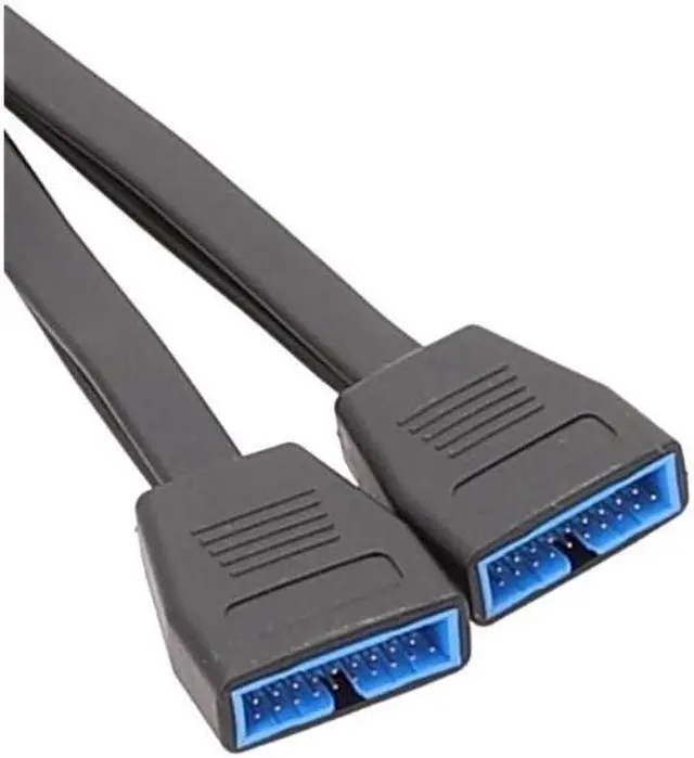 Alt view image 3 of 6 - USB 19Pin/20Pin Splitter Cable for Motherboard Expansion Cable USB3.0 19Pin 1 to 2 Splitter 20CM