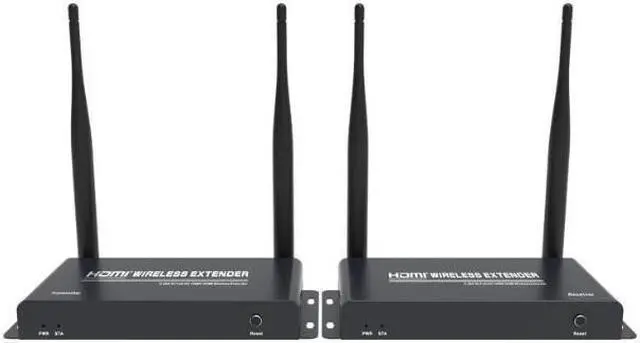 Alt view image 5 of 6 - (1 SENDER and 3 RECEIVERS kit) Up to 656Ft Wireless 1080P 60Hz Video Extender with Local Pass-through HDMI Loop-out Transmitter Receiver kit 200m with IR remote