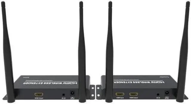 Alt view image 6 of 6 - (1 SENDER and 4 RECEIVERS kit) Up to 656Ft Wireless 1080P 60Hz Video Extender with Local Pass-through HDMI Loop-out Transmitter Receiver kit 200m with IR remote