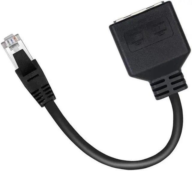 Main image of Connection Adapter Computer Network Professional Splitter Cable RJ45 Ethernet Lan Office Male To 2 Female Internet Extension