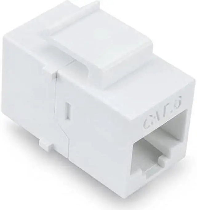 Alt view image 2 of 3 - Female to Female Cat6 Keystone RJ45 Couplers 10 Pack White