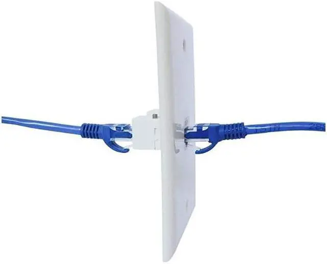 Alt view image 3 of 3 - Female to Female Cat6 Keystone RJ45 Couplers 10 Pack White