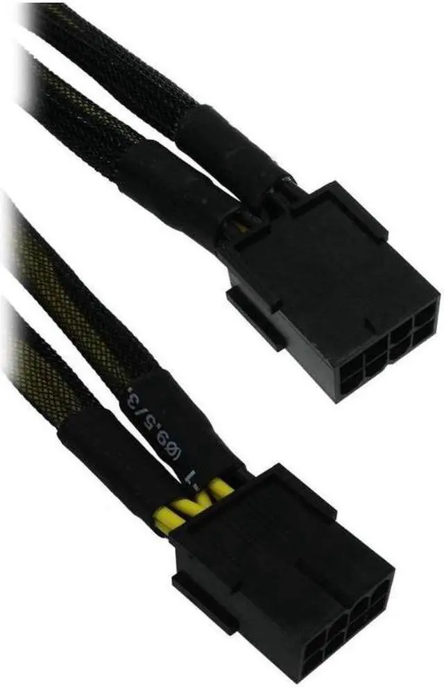 Alt view image 2 of 5 - COMeap GPU VGA PCIe 8 Pin Female to Dual 2X 8 Pin (6+2) Male PCI Express Power Adapter Braided Y-Splitter Extension Cable 9-inch(23cm)