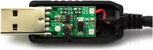 Alt view image 3 of 5 - CRJ Full Speed 12V Voltage Step-Up USB to Dual 3-Pin and 4-Pin PC Fan Sleeved Power Adapter Cable