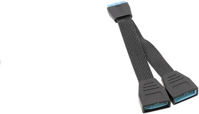 Alt view image 2 of 5 - Motherboard USB Splitter Internal USB Hub 19 Pin USB 1 to 2 Splitter Cable 15CM