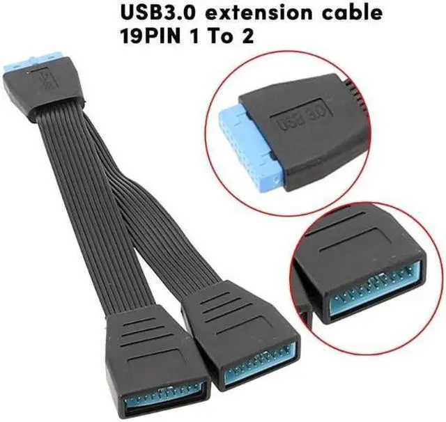 Main image of Motherboard USB Splitter Internal USB Hub 19 Pin USB 1 to 2 Splitter Cable 15CM