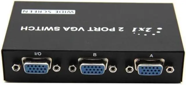 Main image of Aomoproing 2 in 1 Out 2 Port VGA Selector Box VGA/SVGA Manual Sharing Selector Switch Box Switcher Splitter for LCD PC Monitor