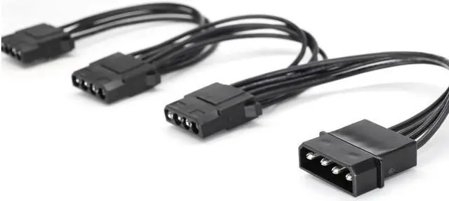 Alt view image 2 of 4 - Aomoproing  4 Pin IDE Power Supply Extension Cable 1 to 3 Y Splitter 6.7 inch