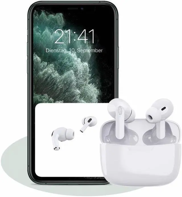 Alt view image 6 of 6 - Aomoproing TWS Wireless Bluetooth 5.0 Earphones,Binaural call HD Stereo with 200mAh Charging Case - White