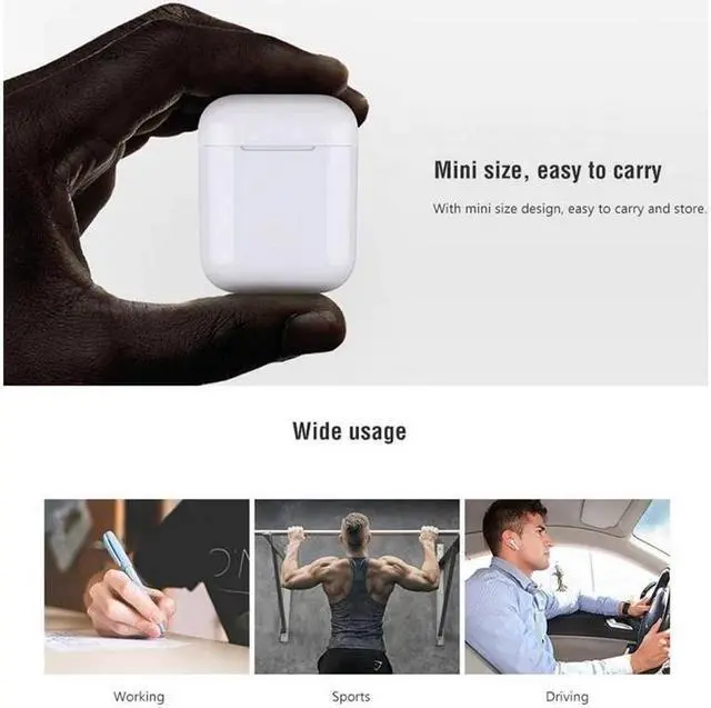 Alt view image 3 of 3 - Aomoproing TWS-A8 Wireless Bluetooth 5.0 Earphones,Binaural call HD Stereo with 300mAh Charging Case Black