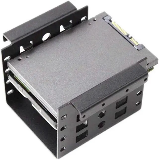 Alt view image 3 of 5 - 4 Bay 2.5 to 3.5" HDD Rack Converter SSD Adapter Mounting Bracket Hard Drive Disk Holder Rack