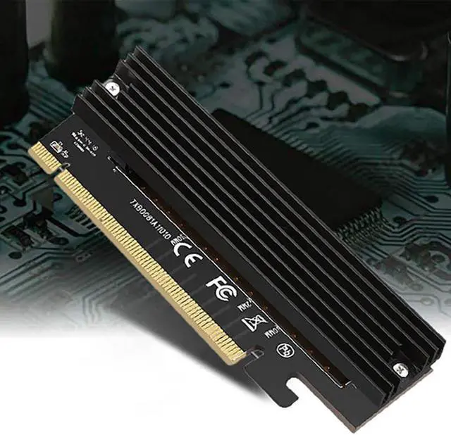 Alt view image 2 of 3 - M.2 Adapter Card M.2 to PCIE 3.0 NVME Computer High-Speed Expansion Card PCI-E X16 SSD Adapter Card with Heat Sink