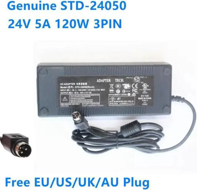 Main image of Aomoproing 24V 5A 120W 3PIN STD-24050 AC Adapter For TECH Power Supply Charger