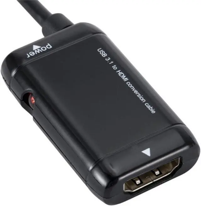 Alt view image 3 of 3 - Black USB-C Type C To HDMI-compatible Adapter USB 3.1 Cable for Android Phone Tablet USB3.1 C To HDMI-compatible Adapter