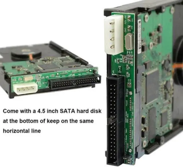 Alt view image 2 of 3 - Aomoproing SATA ssd hdd female hard drive to ide 3.5" 40 pin male converter card adapter