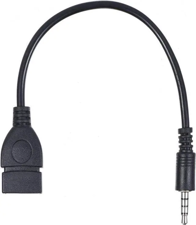 Alt view image 3 of 6 - Aomoproing AUX Audio Plug Male to USB 2.0 Female OTG Adapter 3.5mm (1/8 inch) Converter Cable for Playing Music with U-Disk in Your Car 3.5mm AUX Port Audio