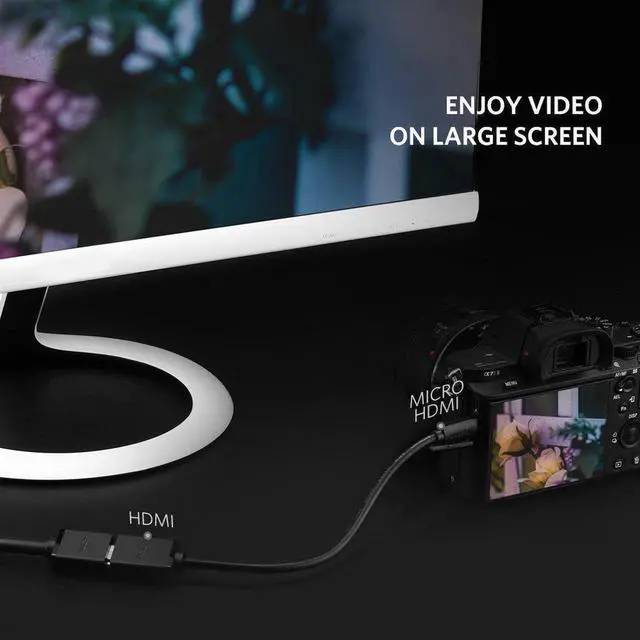 Alt view image 4 of 7 - Micro HDMI to HDMI Male to Female HDMI Adapter micro HDMI Converter 1080P Convertor for Tablet PC TV Mobile Phone