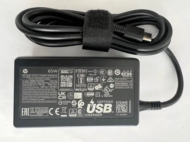 Alt view image 4 of 4 - Original Replacement HP L67440-001- 65W 20V 3.25A USB-C AC Adapter for HP EliteBook x360, P/N: L65505-003, L67440-001, TPN-DA20.