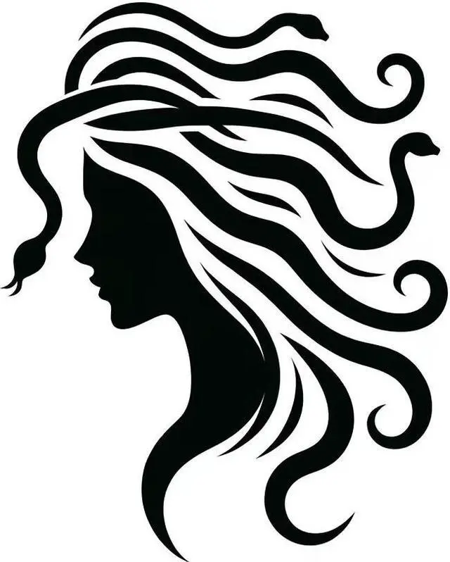 Main image of Medusa  Temporary Tattoos Unique Tattoo Hands Party Favors For Kids Fake Face Tattoos 6 Pcs3.7 x 3.7 inches