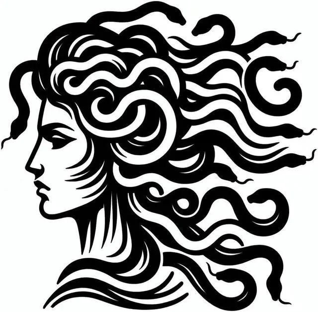 Main image of Medusa Temporary Tattoos Unique Tattoo Hands Party Favors For Kids Fake Face Tattoos 6 Pcs3.7 x 3.7 inches