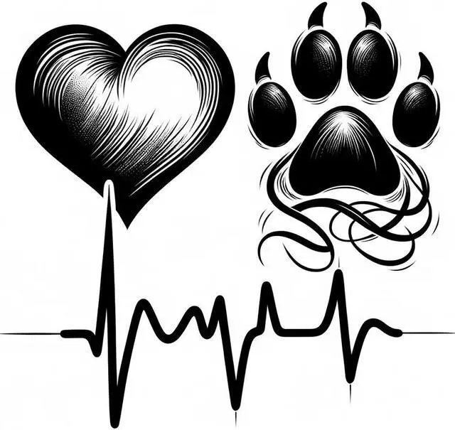 Main image of Paw Love Temporary Tattoos Unique Tattoo Hands Party Favors For Kids Fake Face Tattoos 6 Pcs3.7 x 3.7 inches