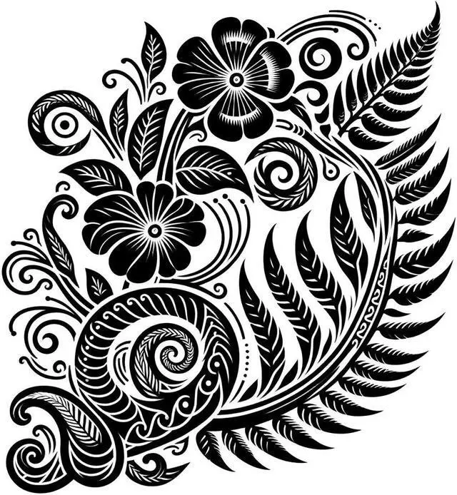Main image of Flower Maori Temporary Tattoos Unique Tattoo Hands Party Favors For Kids Fake Face Tattoos 6 Pcs3.7 x 3.7 inches