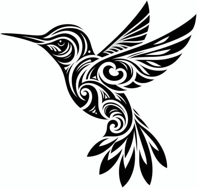 Main image of Hummingbird Temporary Tattoos Unique Tattoo Hands Party Favors For Kids Fake Face Tattoos 6 Pcs3.7 x 3.7 inches