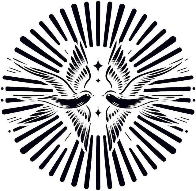 Main image of Swallow Temporary Tattoos Unique Tattoo Hands Party Favors For Kids Fake Face Tattoos 6 Pcs3.7 x 3.7 inches