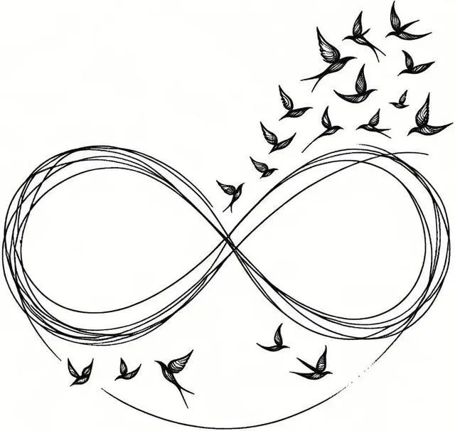 Main image of Infinity Temporary Tattoos Unique Tattoo Hands Party Favors For Kids Fake Face Tattoos 6 Pcs 3.7 x 3.7 inches