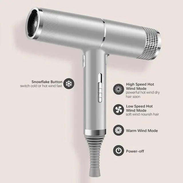 Alt view image 3 of 6 - Powerful Hair Dryer with Diffuser Home Electrical Appliances Negative Ion Care Hair Dryer Professional Hairdressing Equipment