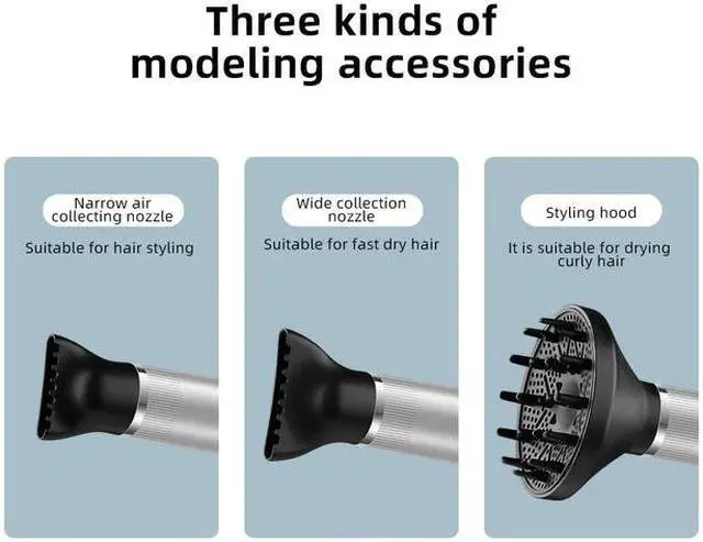 Alt view image 5 of 6 - Powerful Hair Dryer with Diffuser Home Electrical Appliances Negative Ion Care Hair Dryer Professional Hairdressing Equipment