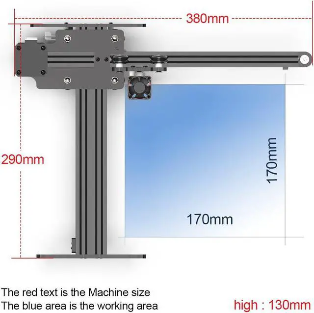 Alt view image 2 of 7 - Portable Laser Engraving Cutting Machine Desktop Laser Engraver CNC DIY  Cutter Printer Logo Carving