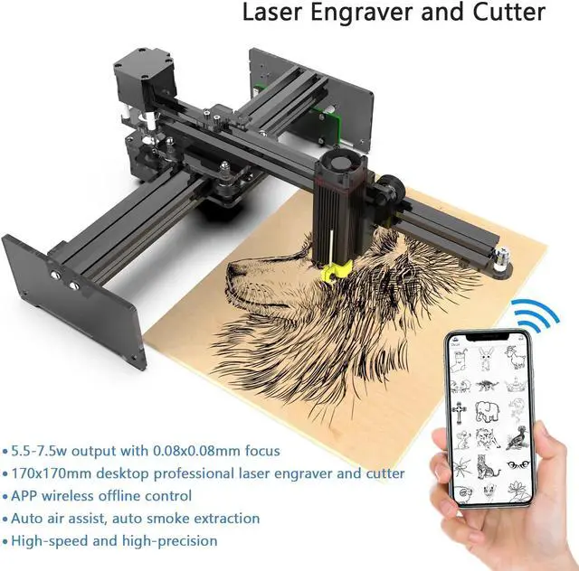 Main image of Portable Laser Engraving Cutting Machine Desktop Laser Engraver CNC DIY  Cutter Printer Logo Carving