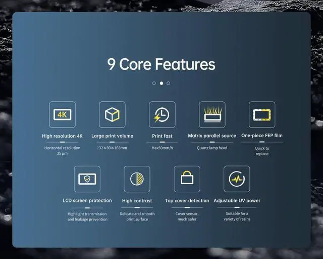 Alt view image 5 of 7 - 4K 3D Printer with 6.23" Screen LCD SLA UV Resin 3D Printers Fast Precise 3D Printing