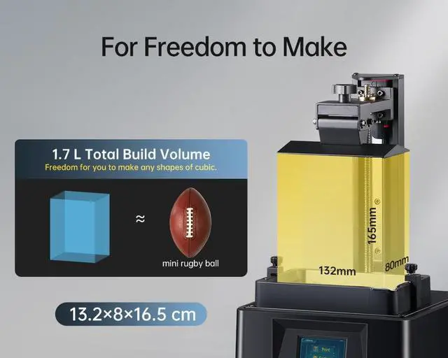 Alt view image 3 of 7 - 4K 3D Printer with 6.23" Screen LCD SLA UV Resin 3D Printers Fast Precise 3D Printing
