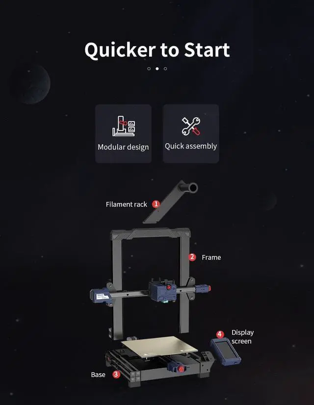Alt view image 3 of 7 - 3D Printer FDM  Auto-Leveling Touch Screen 3D Printing Machine