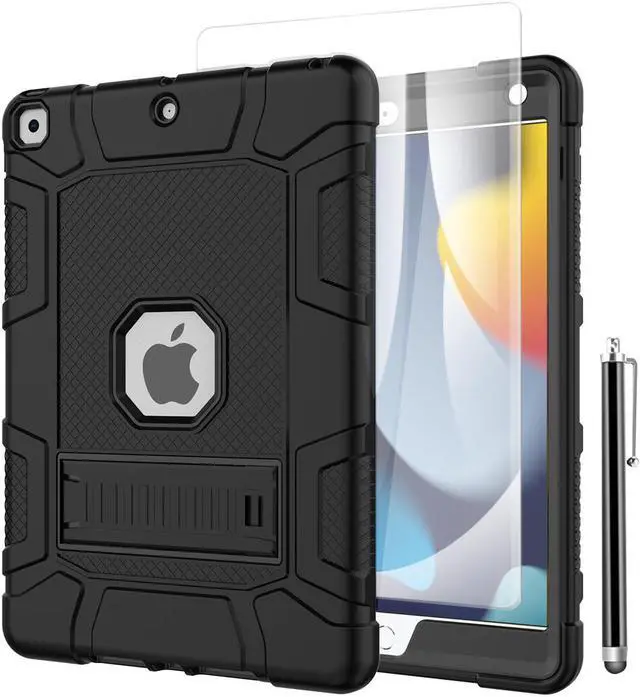 Main image of SZYG For Apple iPad 9th/8th/7th Generation Case 10.2 inch Hybrid Shockproof Heavy Duty Rugged Stand Case Protective Cover with Screen Protector & Stylus Pencil.