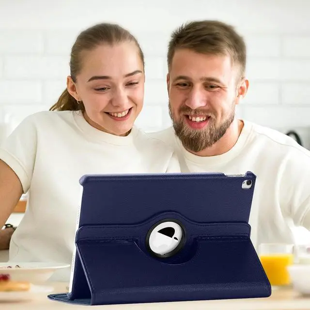 Alt view image 6 of 7 - SZYG iPad 10.2 Case iPad 9th Generation 2021/ iPad 8th Generation 2020/ iPad 7th Generation 2019 Case, 360 Degree Rotating Stand Case Protective Cover with Auto Sleep/Wake Function. Blue