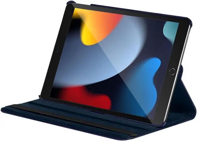 Alt view image 7 of 7 - SZYG iPad 10.2 Case iPad 9th Generation 2021/ iPad 8th Generation 2020/ iPad 7th Generation 2019 Case, 360 Degree Rotating Stand Case Protective Cover with Auto Sleep/Wake Function. Blue
