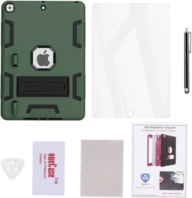 Alt view image 7 of 7 - SZYG iPad 10.2 Case iPad 9th Generation 2021/ iPad 8th Generation 2020/ iPad 7th Generation 2019 Case, Heavy Duty Shockproof Rugged Protective Cover with Built-in Stand.