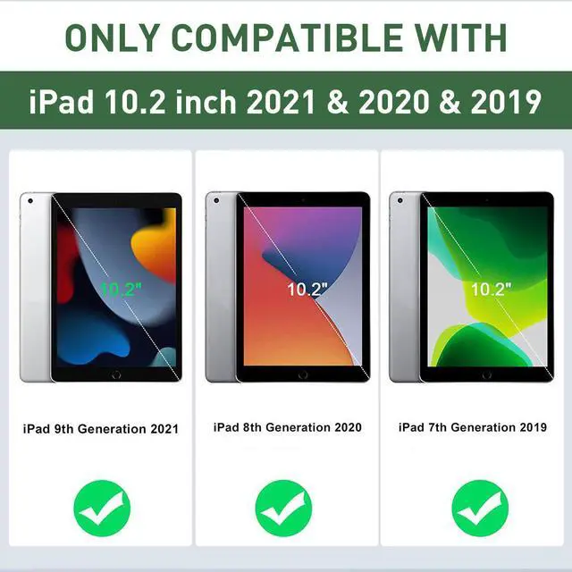 Alt view image 2 of 7 - SZYG iPad 10.2 Case iPad 9th Generation 2021/ iPad 8th Generation 2020/ iPad 7th Generation 2019 Case, Heavy Duty Shockproof Rugged Protective Cover with Built-in Stand.