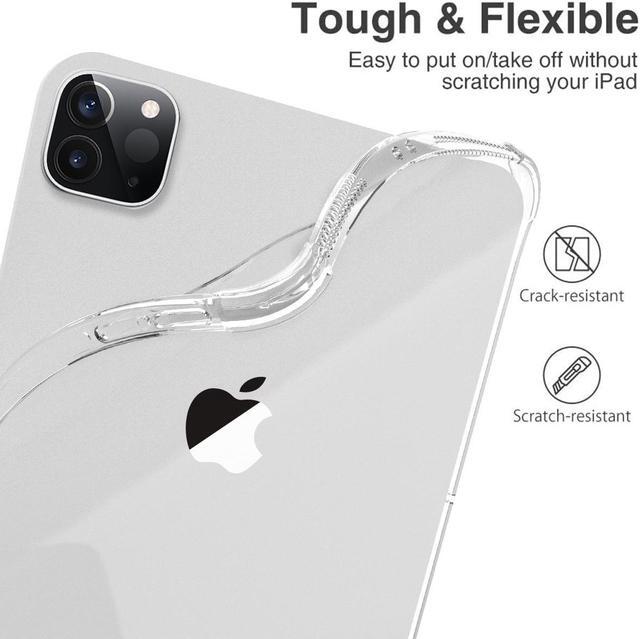 Alt view image 4 of 7 - SZYG Case for iPad Pro 12.9 inch Case 2021 (5th Gen) Clear Shock Absorbing Flexible TPU Protective Cover Transparent Slim Compatible with Pencil for iPad Pro 12.9 2021/2020